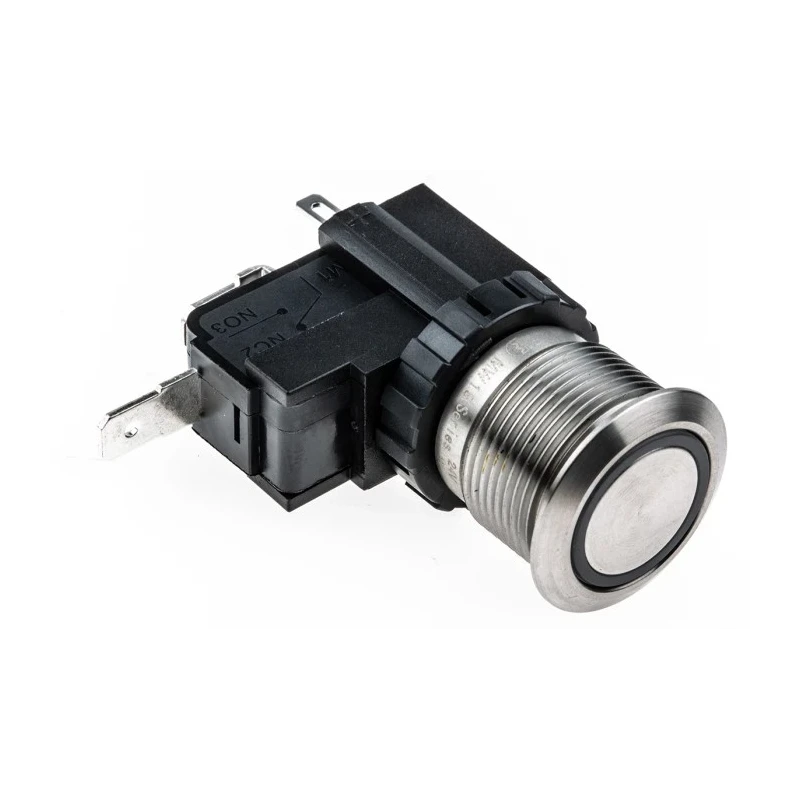 RS PRO Illuminated Latching Push Button Switch, Panel Mount, 19.1 mm Cutout, SPST Contact, White LED, IP67 250 V ac 175-8024