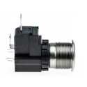RS PRO Illuminated Latching Push Button Switch, Panel Mount, 19.1 mm Cutout, SPST Contact, White LED, IP67 250 V ac 175-8024