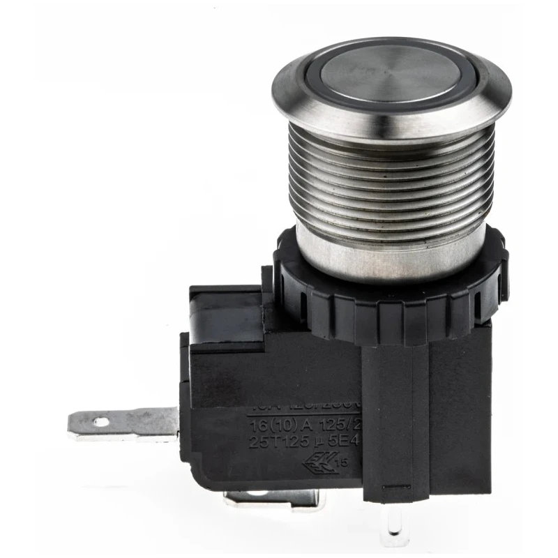RS PRO Illuminated Latching Push Button Switch, Panel Mount, 19.1 mm Cutout, SPST Contact, White LED, IP67 250 V ac 175-8024