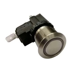RS PRO Illuminated Push Button Switch, Latching Operation, Panel Mount, 19.1 mm Cutout, SPST Contact, White LED 175-8034