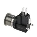 RS PRO Illuminated Push Button Switch Latching Panel Mount 19.1 mm Cutout SPDT White LED IP67 12 V dc 250 V ac 175-8057