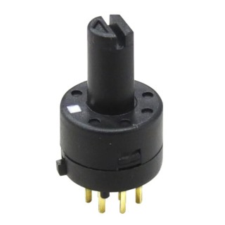 RS PRO Rotary Switch, 500mA, Nylon Housing, PCB Mount, Solder Terminals, 48V DC, 90° Angle of Throw 175-8149