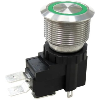 RS PRO Push Button Switch Momentary Panel Mount SPST IP67 250V AC 22.2 mm Cutout 175-8194