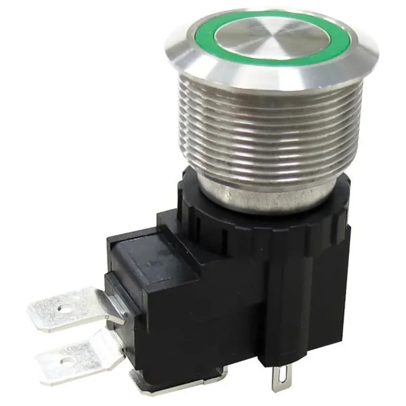 RS PRO Push Button Switch Momentary Panel Mount SPST IP67 250V AC 22.2 mm Cutout 175-8194