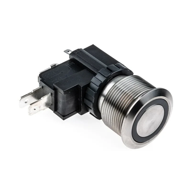 RS PRO Illuminated Push Button Switch Latching Panel Mount SPDT White LED IP67 250 V ac 175-8196