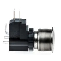 RS PRO Illuminated Push Button Switch Latching Panel Mount SPDT White LED IP67 250 V ac 175-8196