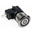 RS PRO Illuminated Push Button Switch Latching Panel Mount SPST White LED IP67 250 V ac 175-8204