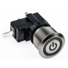RS PRO Illuminated Push Button Switch Latching Panel Mount SPST White LED IP67 250 V ac 175-8204