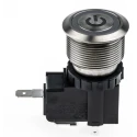RS PRO Illuminated Push Button Switch Latching Panel Mount SPST White LED IP67 250 V ac 175-8204