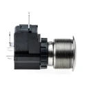 RS PRO Illuminated Push Button Switch Latching Panel Mount SPST White LED IP67 250 V ac 175-8204