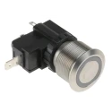 RS PRO Illuminated Push Button Switch Latching, Panel Mount, 22.2 mm Cutout, SPST, White LED, IP67, 250 V ac 175-8215