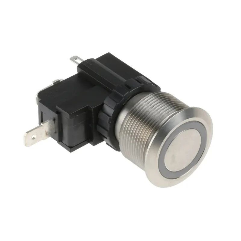 RS PRO Illuminated Push Button Switch Latching, Panel Mount, 22.2 mm Cutout, SPST, White LED, IP67, 250 V ac 175-8215