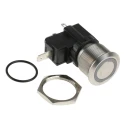 RS PRO Illuminated Push Button Switch Latching, Panel Mount, 22.2 mm Cutout, SPST, White LED, IP67, 250 V ac 175-8215
