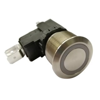 RS PRO Illuminated Push Button Switch Latching Panel Mount 22.2 mm Cutout SPDT White LED IP67 250 V AC 175-8207