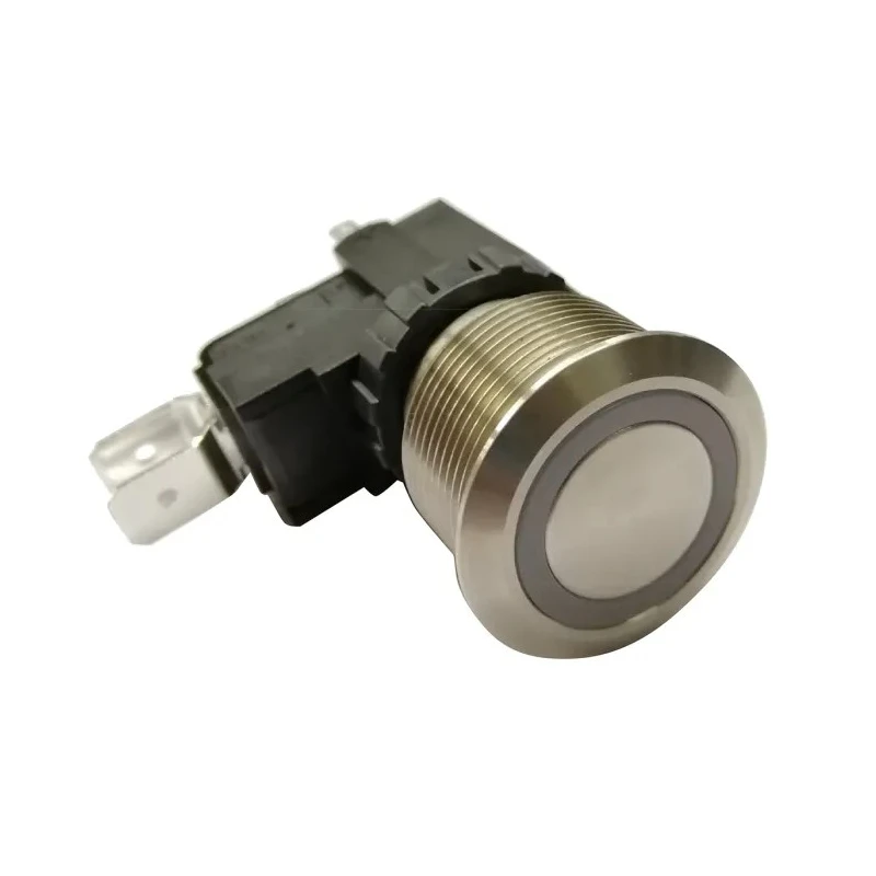RS PRO Illuminated Push Button Switch Latching Panel Mount 22.2 mm Cutout SPDT White LED IP67 250 V AC 175-8207