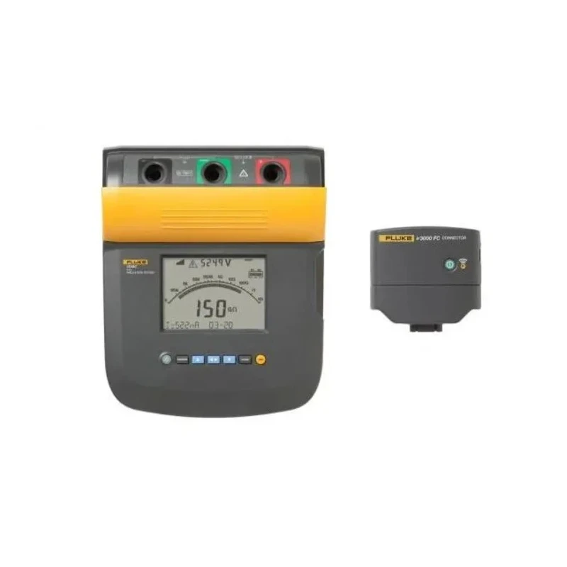 Fluke Insulation Tester 250 V Min, 10 kV Max, 2 TΩ Resistance, LCD Display, Rechargeable Lead FLUKE-1555 FC Kit w/IR3000
