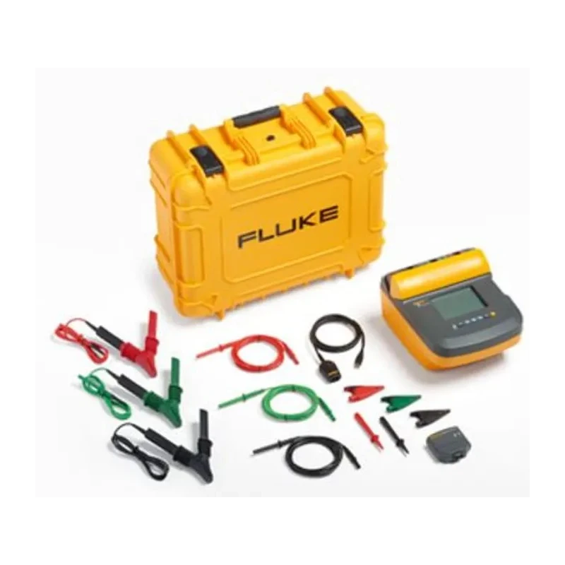 Fluke Insulation Tester 250 V Min, 10 kV Max, 2 TΩ Resistance, LCD Display, Rechargeable Lead FLUKE-1555 FC Kit w/IR3000
