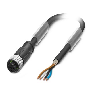 Phoenix Contact Sensor Actuator Cable 4 Contacts Straight Female to Unterminated Free End, 10m Length 30V 1500716