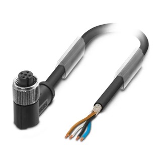 Phoenix Contact 4 Way Right Angle to Female 4 Way Unterminated Sensor Actuator Cable 10m 30V SAC-4P-10.0-PUR/M12FR SH 1500729