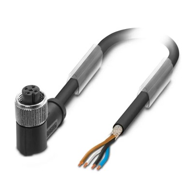 Phoenix Contact 4 Way Right Angle to Female 4 Way Unterminated Sensor Actuator Cable 10m 30V SAC-4P-10.0-PUR/M12FR SH 1500729