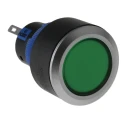 RS PRO Illuminated Momentary Push Button Switch, Panel Mount, 22.2 mm Cutout, SPDT, Green LED, IP65, 250 V AC 3, 5A 175-8233