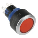 RS PRO Illuminated Push Button Switch Momentary Panel Mount DPDT Red LED IP65 250 V 175-8245