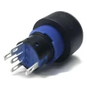 RS PRO Illuminated Momentary Push Button Switch with Blue LED, Panel Mount, 22.2 mm Cutout, SPDT, IP65 Rated, 250 V 175-8292