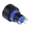 RS PRO Illuminated Push Button Switch Momentary Panel Mount SPDT Blue LED IP65 250 V 3, 5A 175-8291