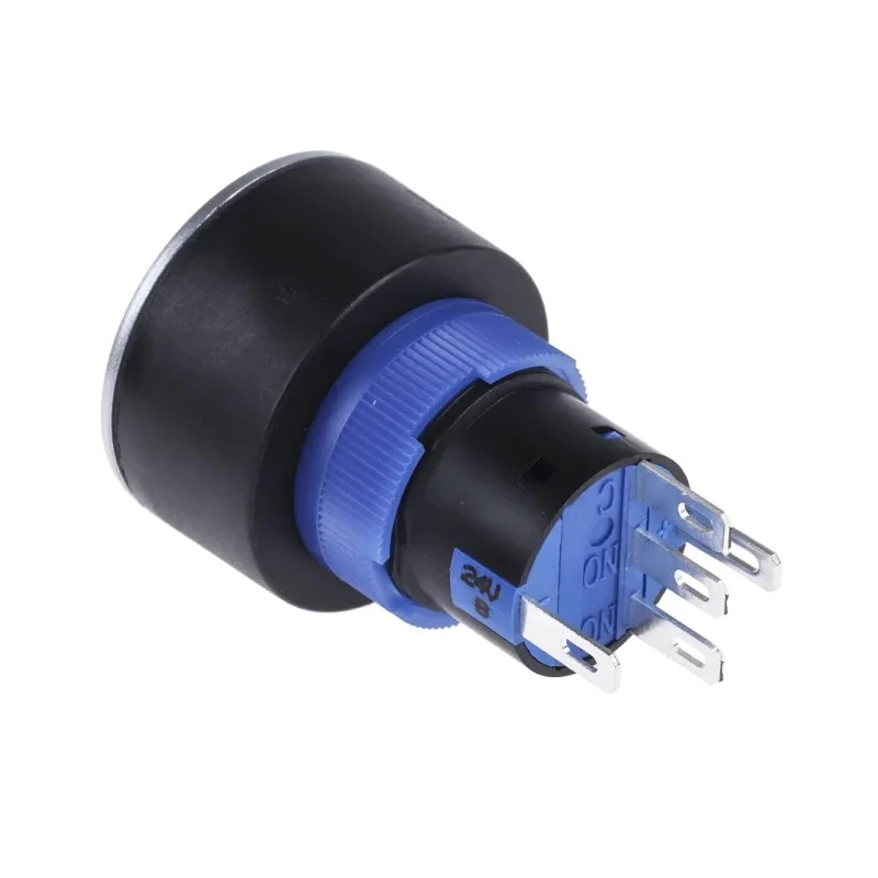 RS PRO Illuminated Push Button Switch Momentary Panel Mount SPDT Blue LED IP65 250 V 3, 5A 175-8291