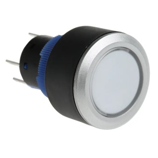 RS PRO Illuminated Push Button Switch Momentary Panel Mount 22.2 mm Cutout SPDT Red LED IP65 250 V 175-8297