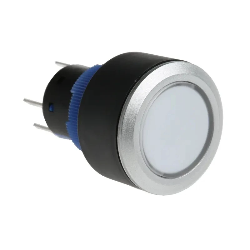 RS PRO Illuminated Push Button Switch Momentary Panel Mount 22.2 mm Cutout SPDT Red LED IP65 250 V 175-8297