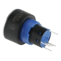RS PRO Illuminated Push Button Switch Momentary Panel Mount 22.2 mm Cutout SPDT Red LED IP65 250 V 175-8297