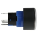 RS PRO Illuminated Push Button Switch Momentary Panel Mount 22.2 mm Cutout SPDT Red LED IP65 250 V 175-8297