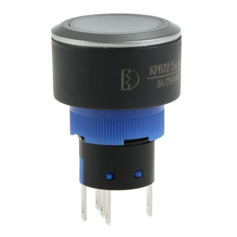 RS PRO Illuminated Push Button Switch Momentary Panel Mount 22.2 mm Cutout SPDT Red LED IP65 250 V 175-8297