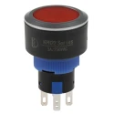 RS PRO Illuminated Push Button Switch Momentary Panel Mount SPDT Red LED 22.2 mm Cutout IP65 250 V 250 V AC 175-8303