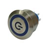 RS PRO Illuminated Push Button Switch Momentary Panel Mount SPDT Blue LED IP67 250V AC 175-8379