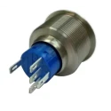 RS PRO Illuminated Push Button Switch Momentary Panel Mount SPDT Blue LED IP67 250V AC 175-8379