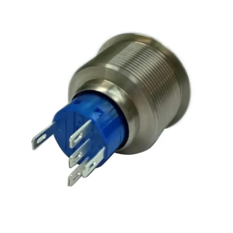 RS PRO Illuminated Push Button Switch Momentary Panel Mount SPDT Blue LED IP67 250V AC 175-8379