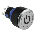 RS PRO Illuminated Push Button Switch, Latching, Panel Mount, 22.2 mm Cutout, DPDT, Green LED, IP65, 250V AC 3.5A 175-8398