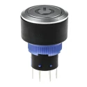 RS PRO Illuminated Push Button Switch, Latching, Panel Mount, 22.2 mm Cutout, DPDT, Green LED, IP65, 250V AC 3.5A 175-8398