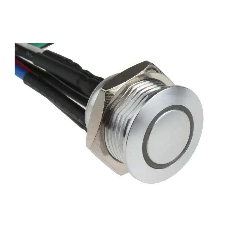RS PRO Illuminated Momentary Push Button Switch Panel Mount 16 mm Cutout SPST RGB LED IP67 36 V dc 175-8439