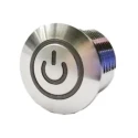 RS PRO Illuminated Push Button Switch, Momentary, Panel Mount, 16 mm Cutout, SPST, White LED, IP67, 36 V DC 175-8454