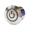 RS PRO Illuminated Push Button Switch, Momentary, Panel Mount, 16 mm Cutout, SPST, White LED, IP67, 36 V DC 175-8454