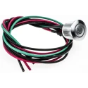 RS PRO Illuminated Momentary Push Button Switch Panel Mount SPST White LED IP67 16 mm Cutout 36 V dc 2A 175-8446