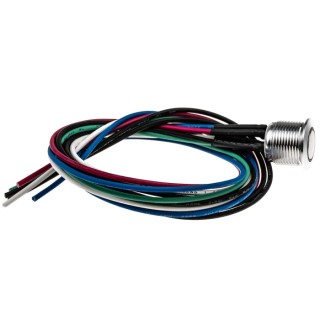 RS PRO Illuminated Push Button Switch Momentary, Panel Mount, 16 mm Cutout, SPST RGB LED, IP67, 36 V dc 175-8462