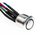 RS PRO Illuminated Push Button Switch Momentary, Panel Mount, 16 mm Cutout, SPST RGB LED, IP67, 36 V dc 175-8462