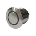 RS PRO Illuminated Momentary Push Button Switch, Panel Mount, 16 mm Cutout, SPST, Yellow LED, IP67, 36 V dc 175-8533
