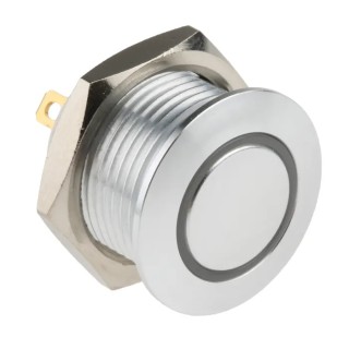 RS PRO Illuminated Push Button Switch Momentary Panel Mount SPST Red LED 16 mm Cutout IP67 36 V dc 175-8532