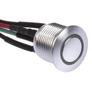 RS PRO Illuminated Momentary Push Button Switch, Panel Mount, 16 mm Cutout, SPST, White LED, IP67, 36 V dc 175-8540