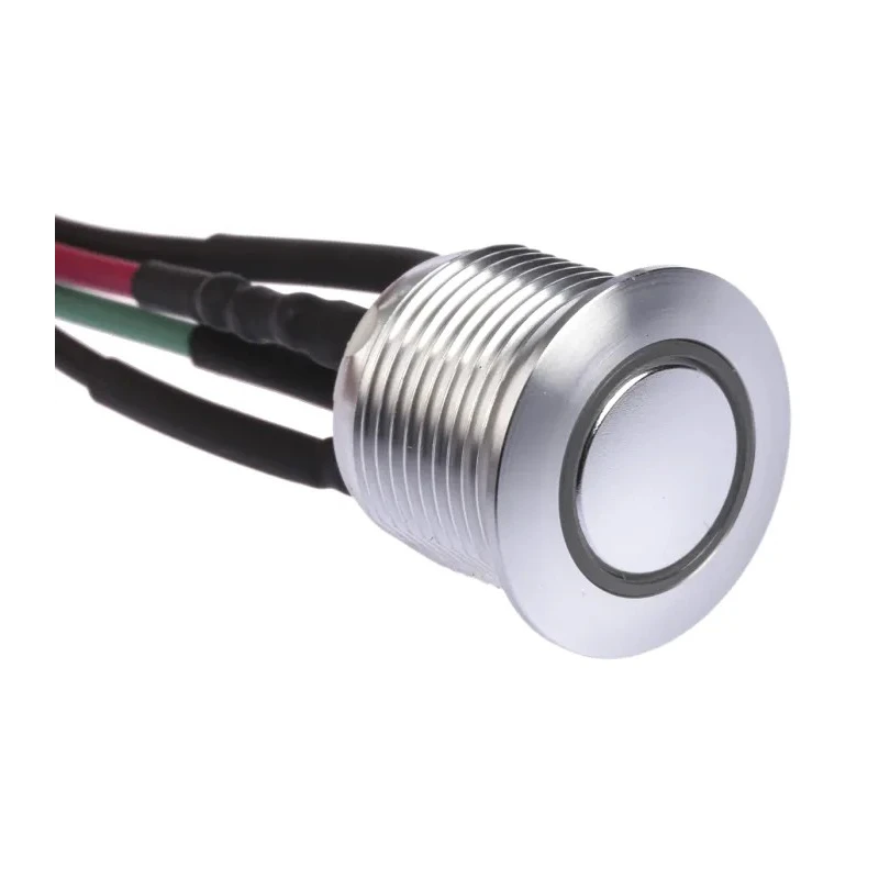 RS PRO Illuminated Momentary Push Button Switch, Panel Mount, 16 mm Cutout, SPST, White LED, IP67, 36 V dc 175-8540